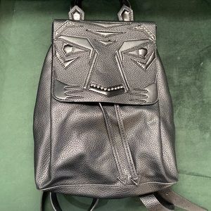 Zara Black soft leather like backpack